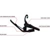 imageKyser LowTension QuickChange Guitar Capo for 6string guitars Matte Blackout KG6LTMatte Black