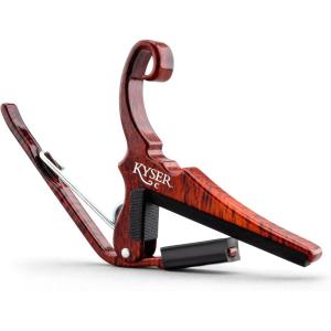 imageKyser Musical Products QuickChange Guitar Capo KGCBA Black  For Classical Guitars Made in USA Quality Strong Lightweight Quick ampamp Easy Key Changes Innovative Perfect Fit For ClassicalsRosewood