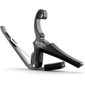 imageKyser QuickChange Guitar Capo for 6string acoustic guitars Black KG6BABlack Chrome