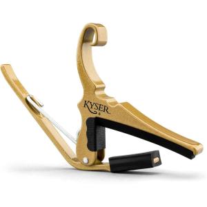 imageKyser QuickChange Guitar Capo for 6string acoustic guitars Black KG6BAGold