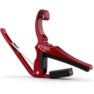 imageKyser QuickChange Guitar Capo for 6string acoustic guitars Black KG6BARuby Red