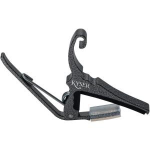 imageKyser QuickChange Guitar Capo for 6string acoustic guitars Black KG6BASilver Vein